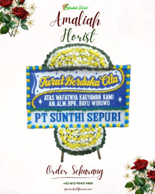 Papan Bunga Duka di Karya Jaya