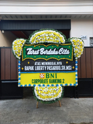 Papan Bunga Duka di Karya Jaya